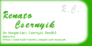 renato csernyik business card
