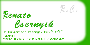 renato csernyik business card